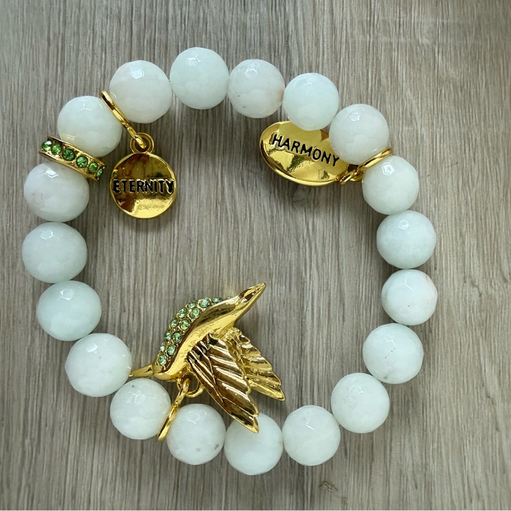 Harmony and Eternity Hummingbird Beaded bracelet